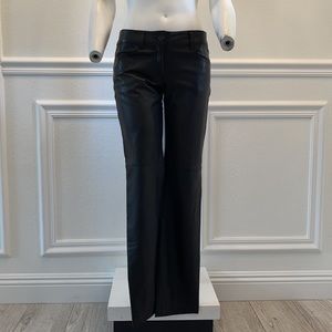 Theory Straight Leg Leather Lamb Pants